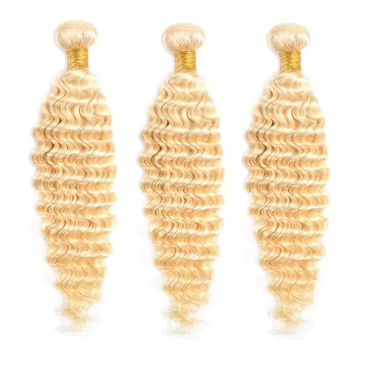 613 Blonde Deep Wave Bundles Human Hair Bundles Deep Wave Bundles Human Hair 613 Blonde Bundles Deep Wave 8 10 12Inch Brazilian Virgin Hair Deep Wave Bundles Deals(613-Dp-26 28 30Inch)